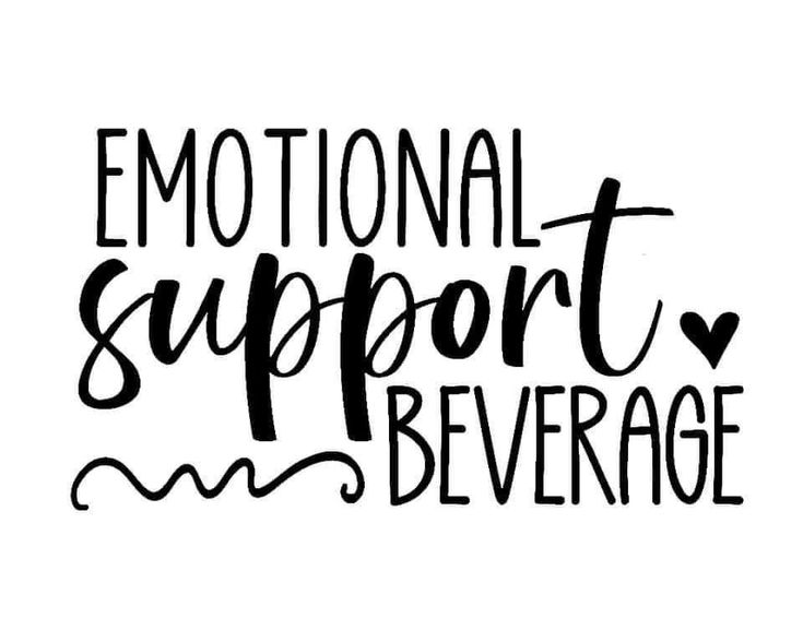 Emotional support beverage sticker